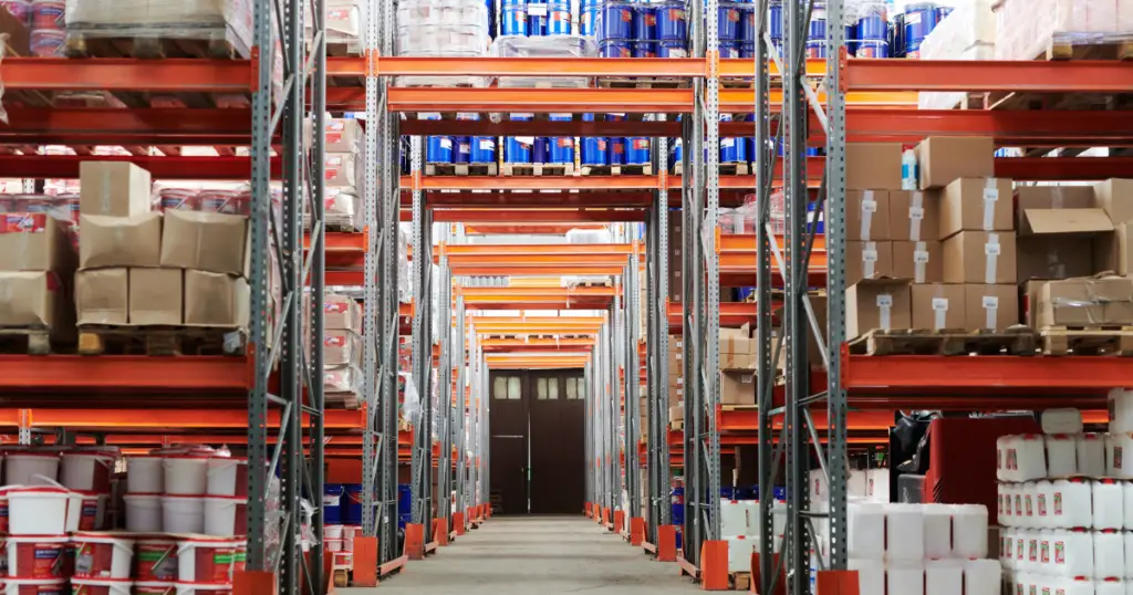 Stock photo of the inside of a warehouse.