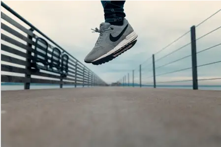 Nike Running Shoes in Mid Air