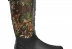 Profile view of the LaCrosse 4x Alpha snake boot for extremely muddy and wet conditions, full heavy-duty rubber boot construction