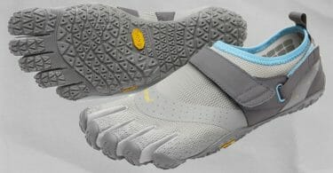 Pair of Vibram FiveFingers V-Aqua water shoes with velco strap